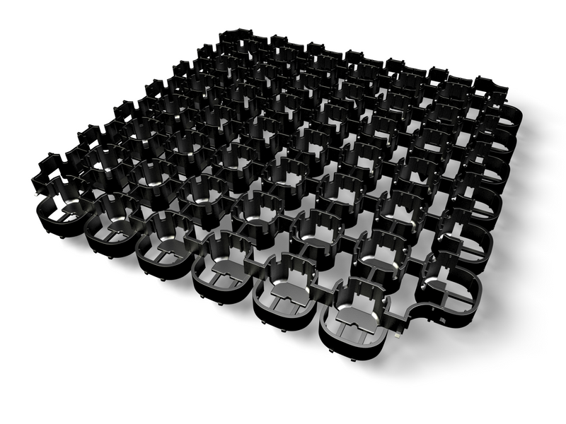 Load image into Gallery viewer, Terram Bodpave 40 black permeable paving grid on a white background