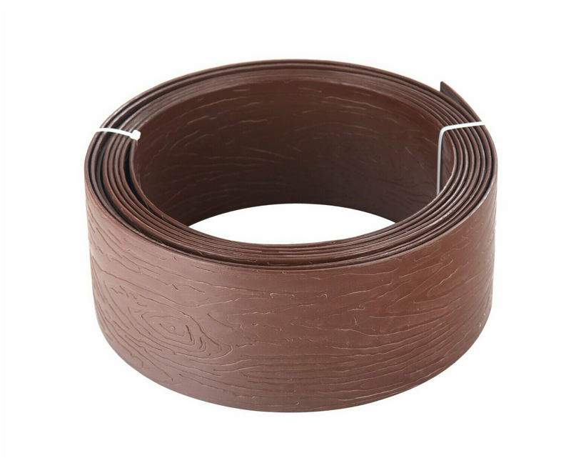 Load image into Gallery viewer, Woodgrain Edge – Brown Lawn Edging – Flexible Plastic Border