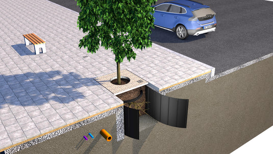 Root Barrier Install ReRoot 600 - Ribbed Tree Root Barrier - 0.6m Width - Root Barrier Store