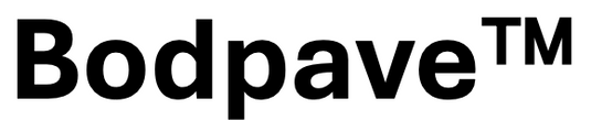 Text 'Bodpave tm' in black on a white background